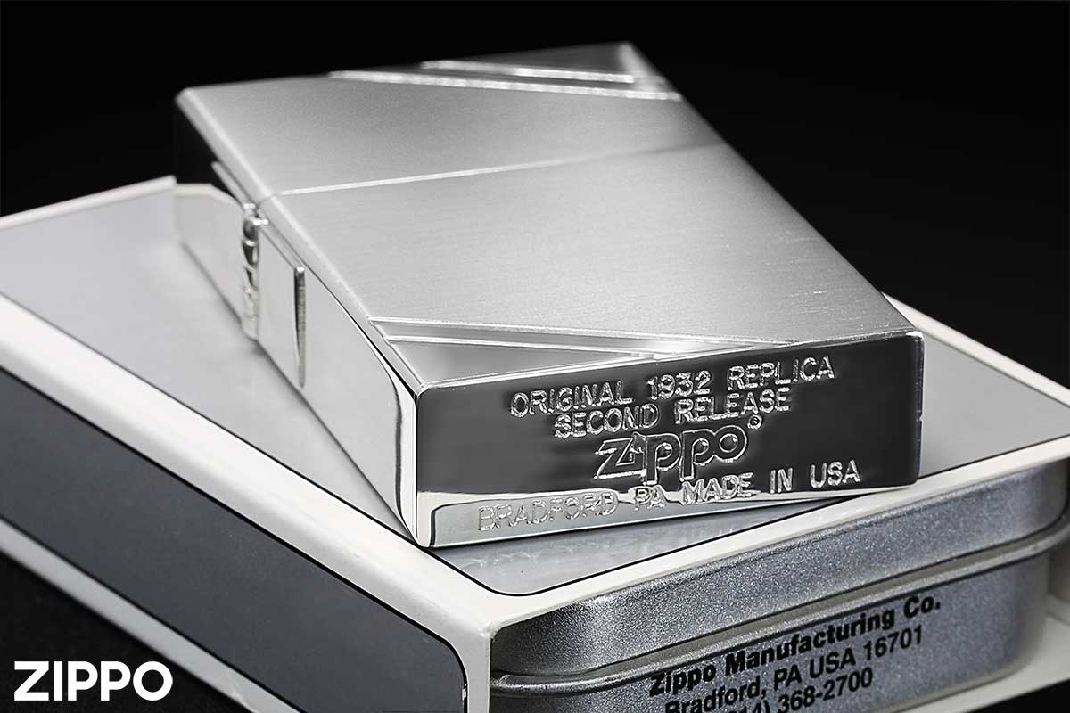 Zippo ジッポー 1932レプリカ セカンドリリース ダイアゴナルカット Satin&Polish Satin&Polish Small
