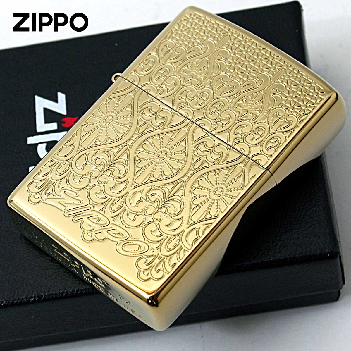 Zippo ジッポー ヨーロピアン レース ゴールド European Lace Titanium Coating Gold