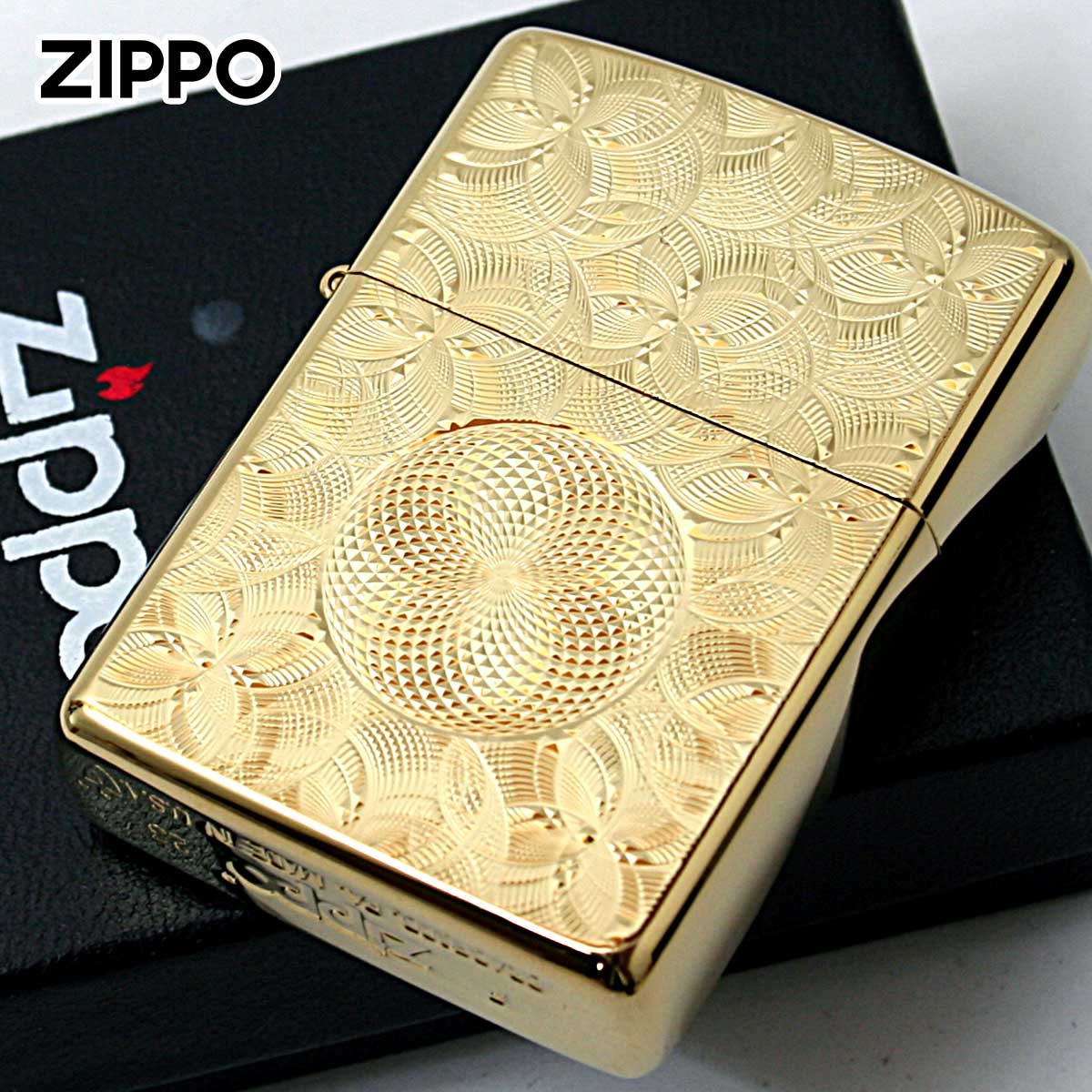 Zippo ジッポー アーマー グリッター 両面加工 ゴールドプレート ARMOR GLITTER ゴールドタンク Gold Plate G-tank