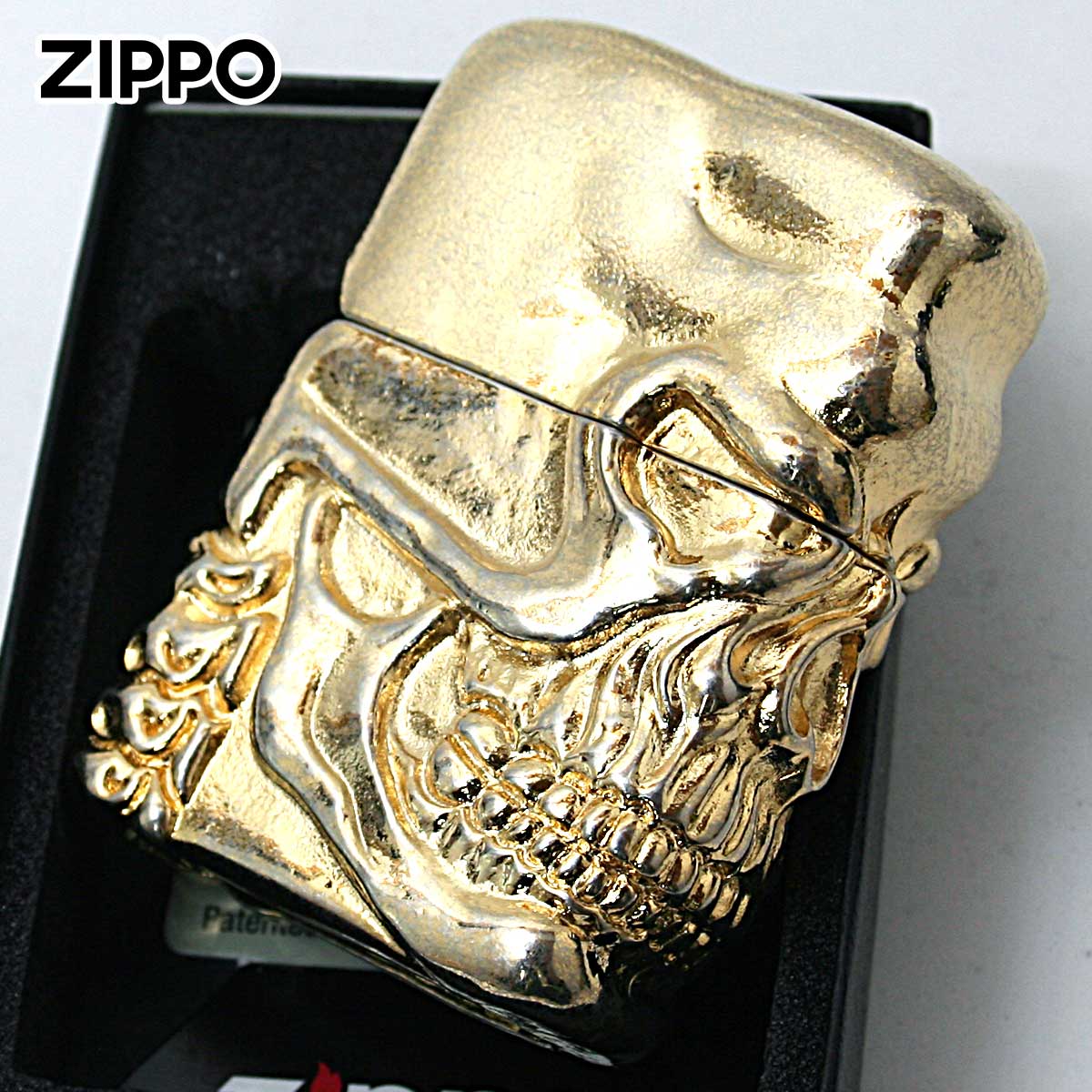 Zippo ジッポー スカル Skull 骸骨 フルメタルジャケット スペシャル スカル ゴールドニッケル SPECIAL SKULL Full Metral Jacket NGB