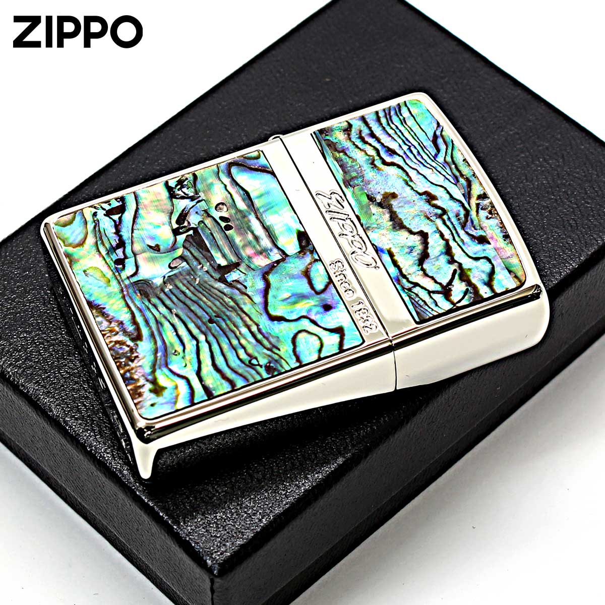 Zippo ジッポー シェル カラーライン 貝 両面加工 ホワイト SHELL LINE WH