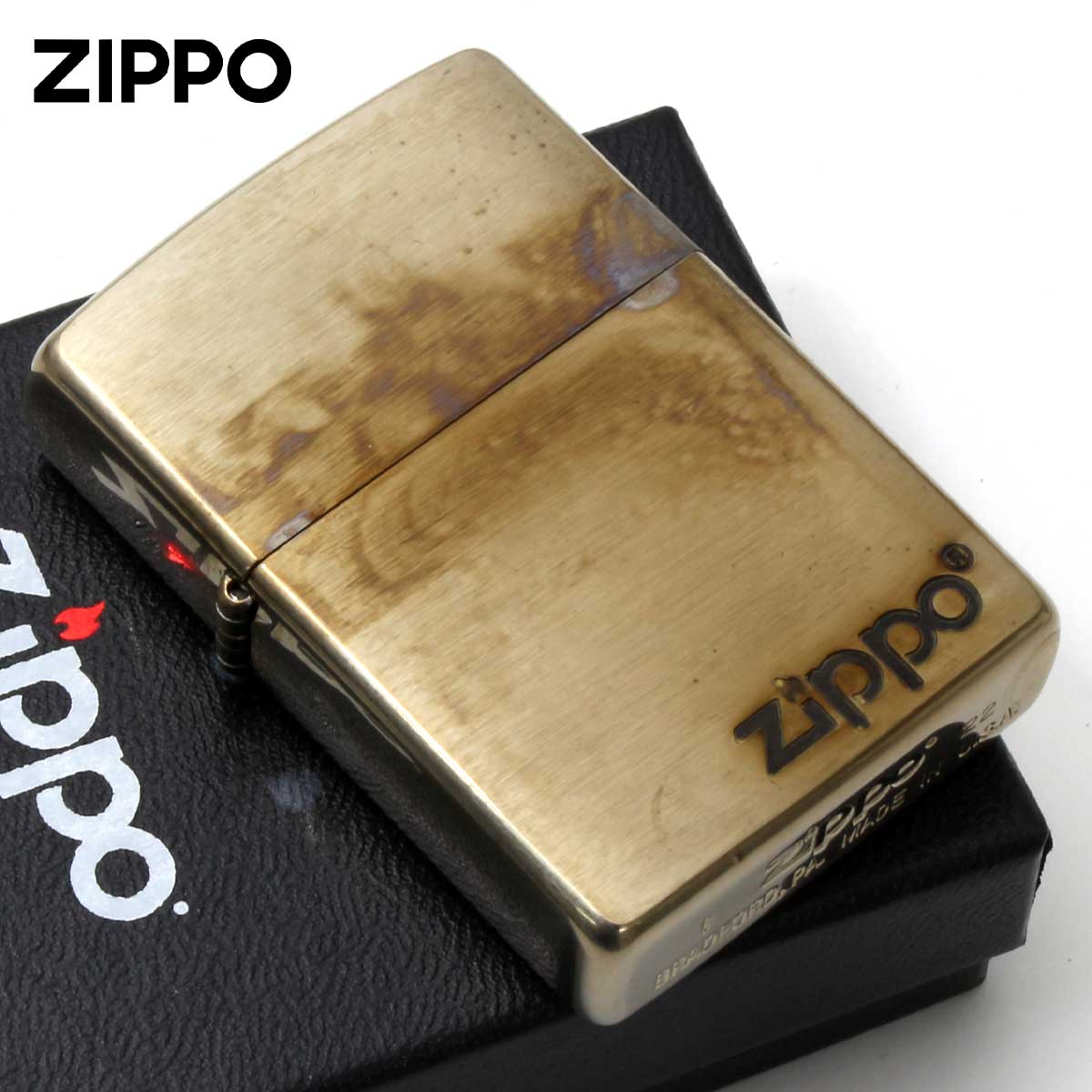 Zippo ジッポー ビンテージ風 ユーズド ZIPPO LOGO 1980年 Vintage style V・Logo 1980 メール便可