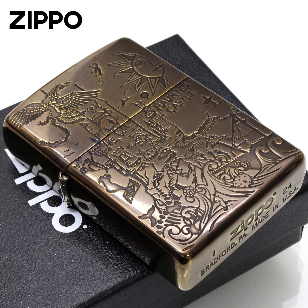 Zippo ジッポー アンテーク風 Haunted Castle 悪魔城 ホーンテッド キャッスル Haunted CASTLE メール便可