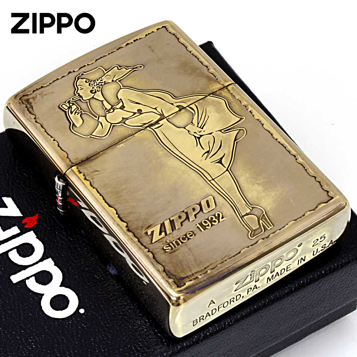 Zippo ジッポー アンテーク風 ウインディ Windy ユーズド A・WINDY メール便可