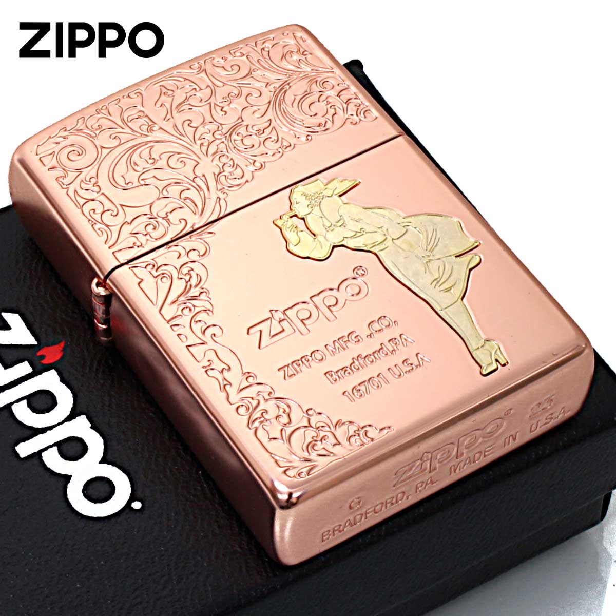 Zippo ジッポー Windy Arabesque ウインディ アラベスク ピンク Pk メール便可