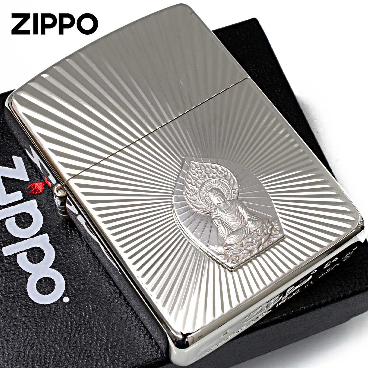 Zippo ジッポー ARMOR アーマー 純銀1000プレート貼り 釈迦如来