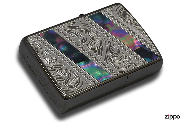 Zippo ジッポー Shell&Arabesque 貝貼り&アラベスク 2BKSHELL-ARB