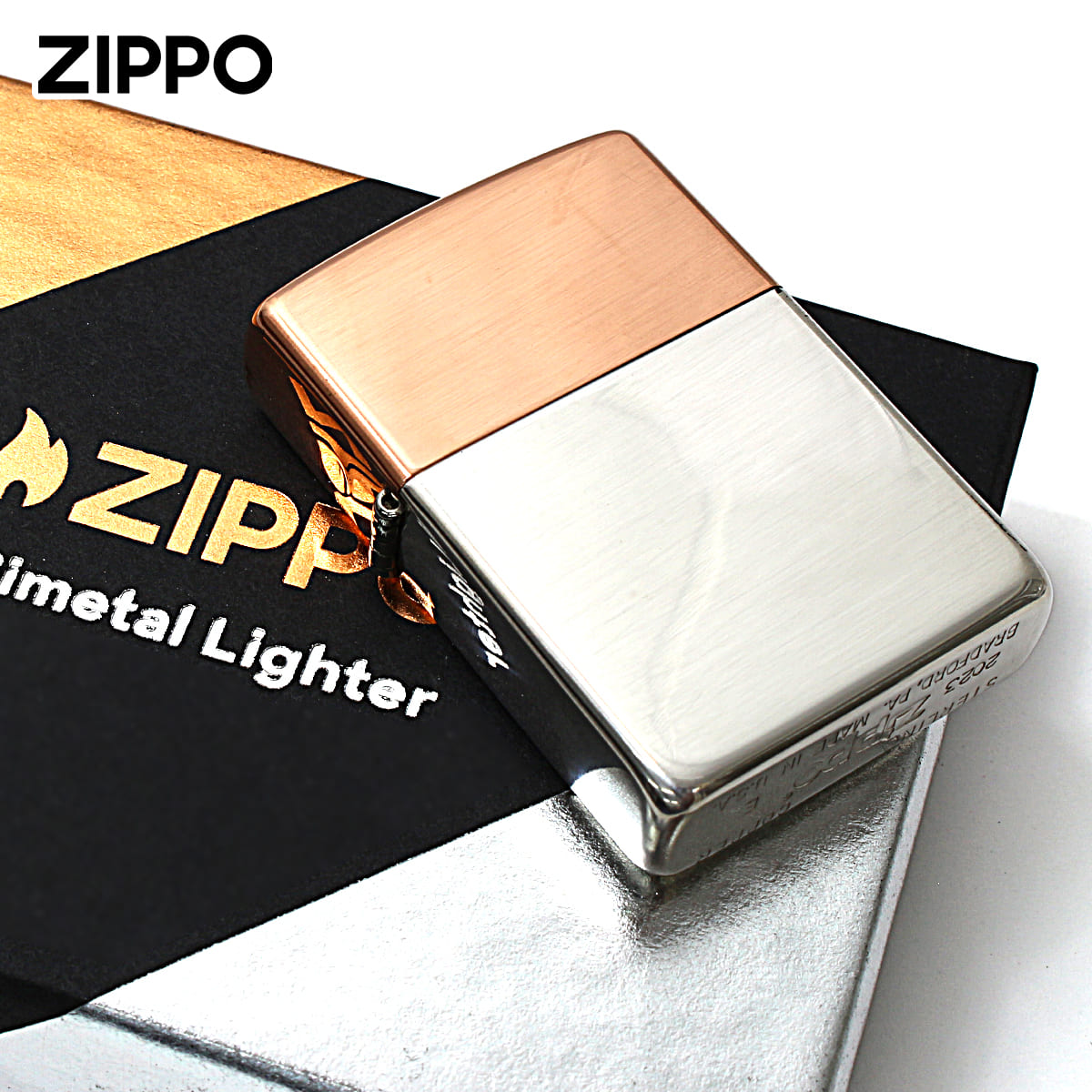 Zippo ジッポー 限定生産 バイメタル スターリングシルバー＆カッパー 鏡面 ポリッシュ BIMETAL Sterling Silver 925 & Copper 48695