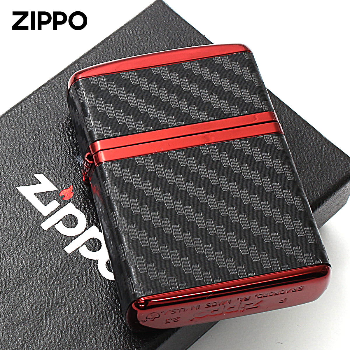 Zippo ジッポー アーマー カーボン レッド ARMOR CARBON SERIES 162RED-CARBON