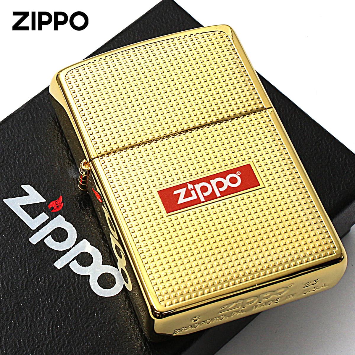 Zippo ジッポー ドット ジッポ ロゴ 金メッキ DOT & ZIPPO LOGO 2G-CUTLOGO