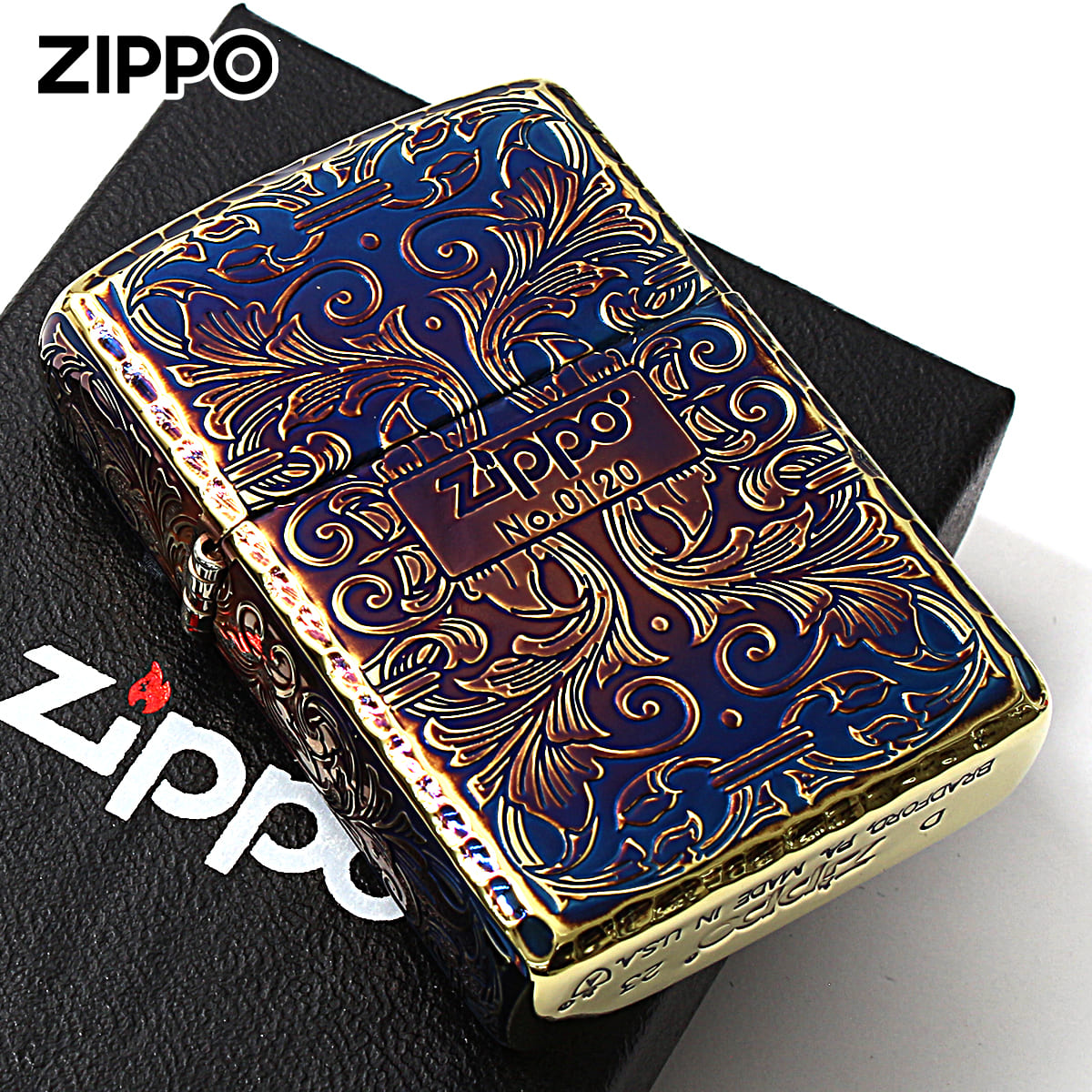 Zippo ジッポー アーマー 5面 アラベスク 唐草 コーナーリューター ジッポ ロゴ ゴールド ARMOR Arabesque シリアル番号 162GI-Z5KARART