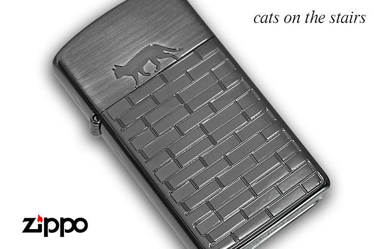 Zippo ジッポー SLIM CAT WALKS スリム キャットウォーク 猫 16BN-CATW メール便可