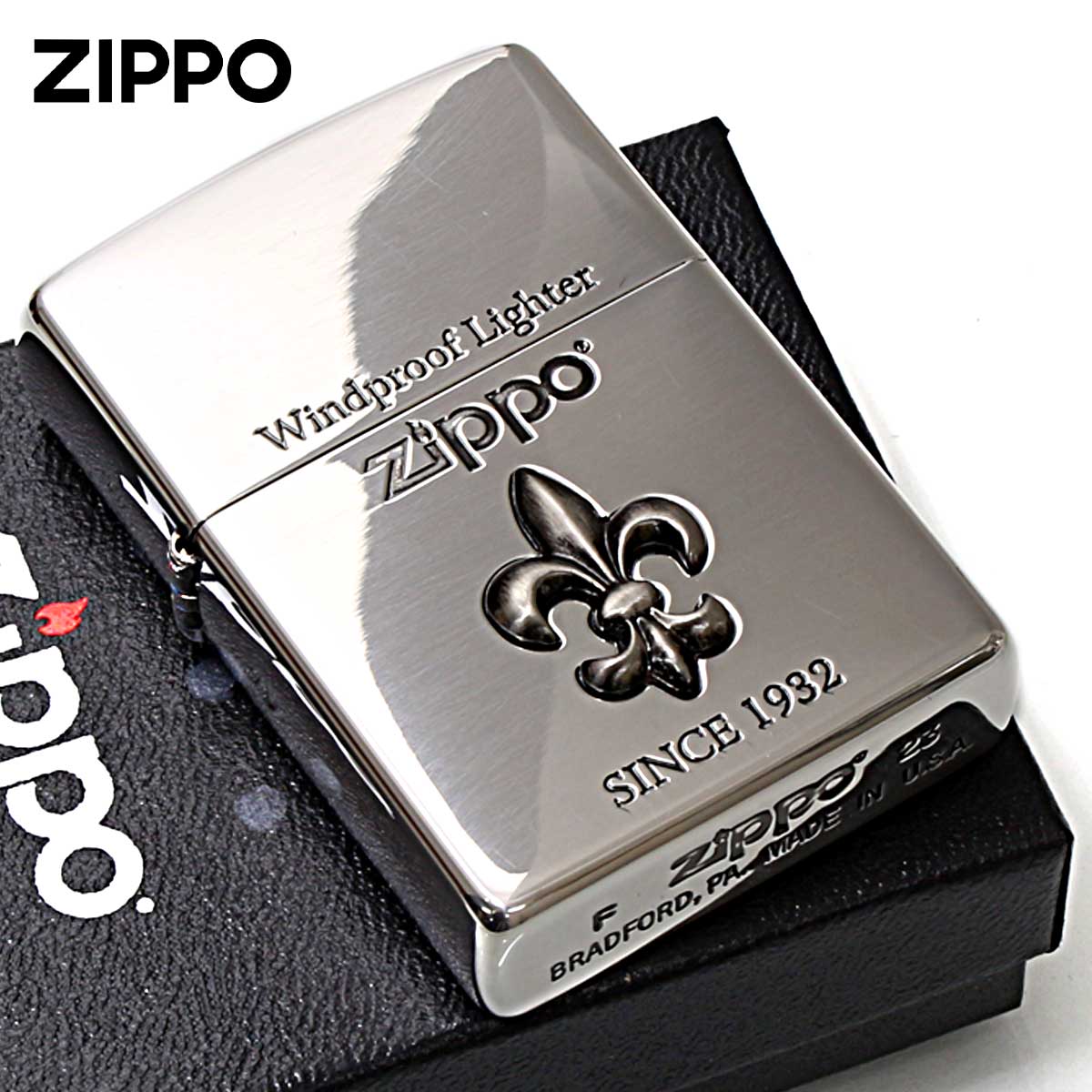 Zippo ジッポー ユリ Yuri 王家の紋章 シルバーいぶし ユリメタル Cross Metal 2YM-1