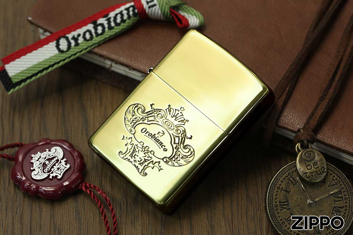Zippo ジッポー オロビアンコ LOGO ロゴ 真鍮 ブラスイブシ Orobianco オフィシャルライセンス品 ORZ-002 BS