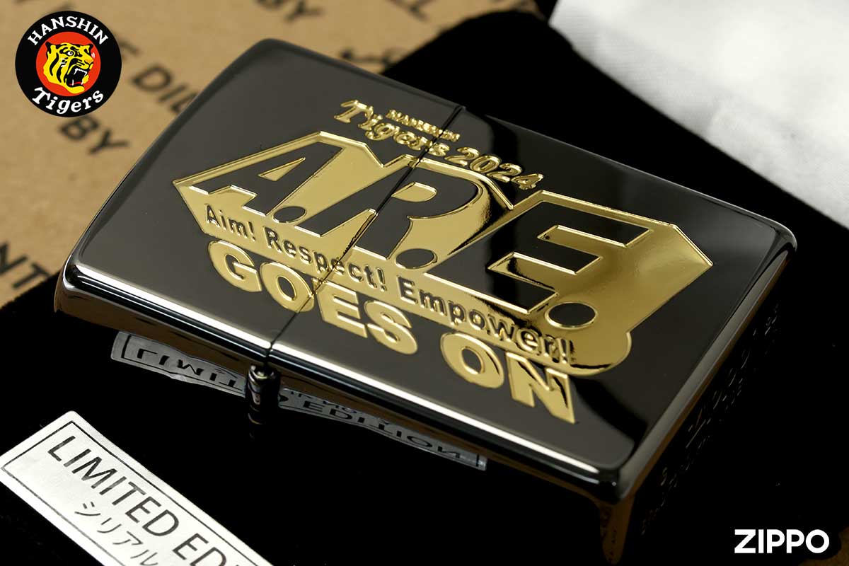 Zippo ジッポー 限定100個生産 阪神タイガース 2024 HANSHIN Tigers オフィシャルライセンス品 HTZ-ARE GOES ON GD