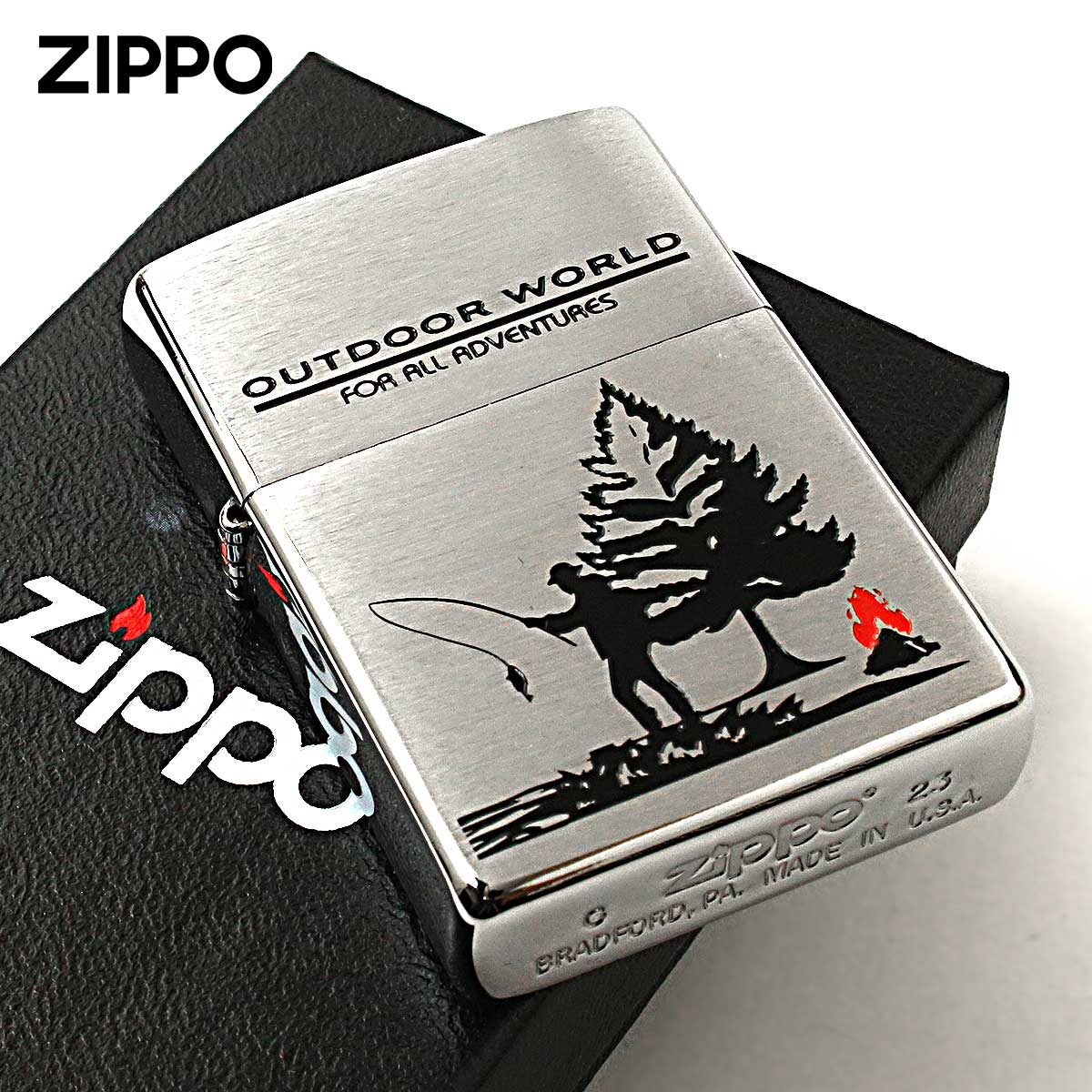 Zippo ジッポー フィシング 釣り 趣味の世界 ホビー ワールド HOBBY WORLD アウトドア 200DC-OW メール便可