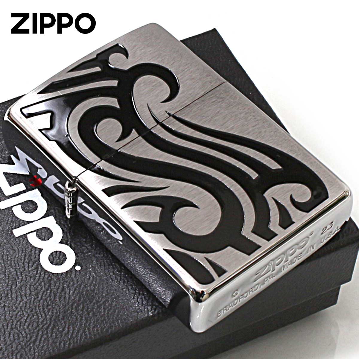 Zippo ジッポー トライバル タトゥー ブラック ワイルド TRIBAL TATTO 200TT-BK2 メール便可