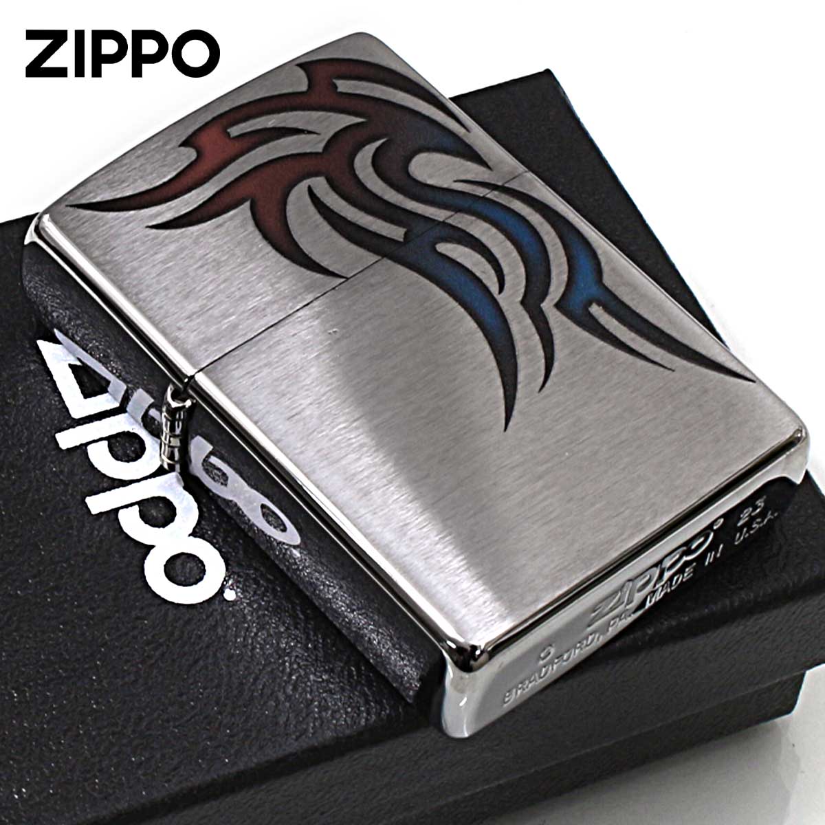 Zippo ジッポー トライバル タトゥー 2面 カラー ワイルド TRIBAL TATTO 200TT-GC メール便可