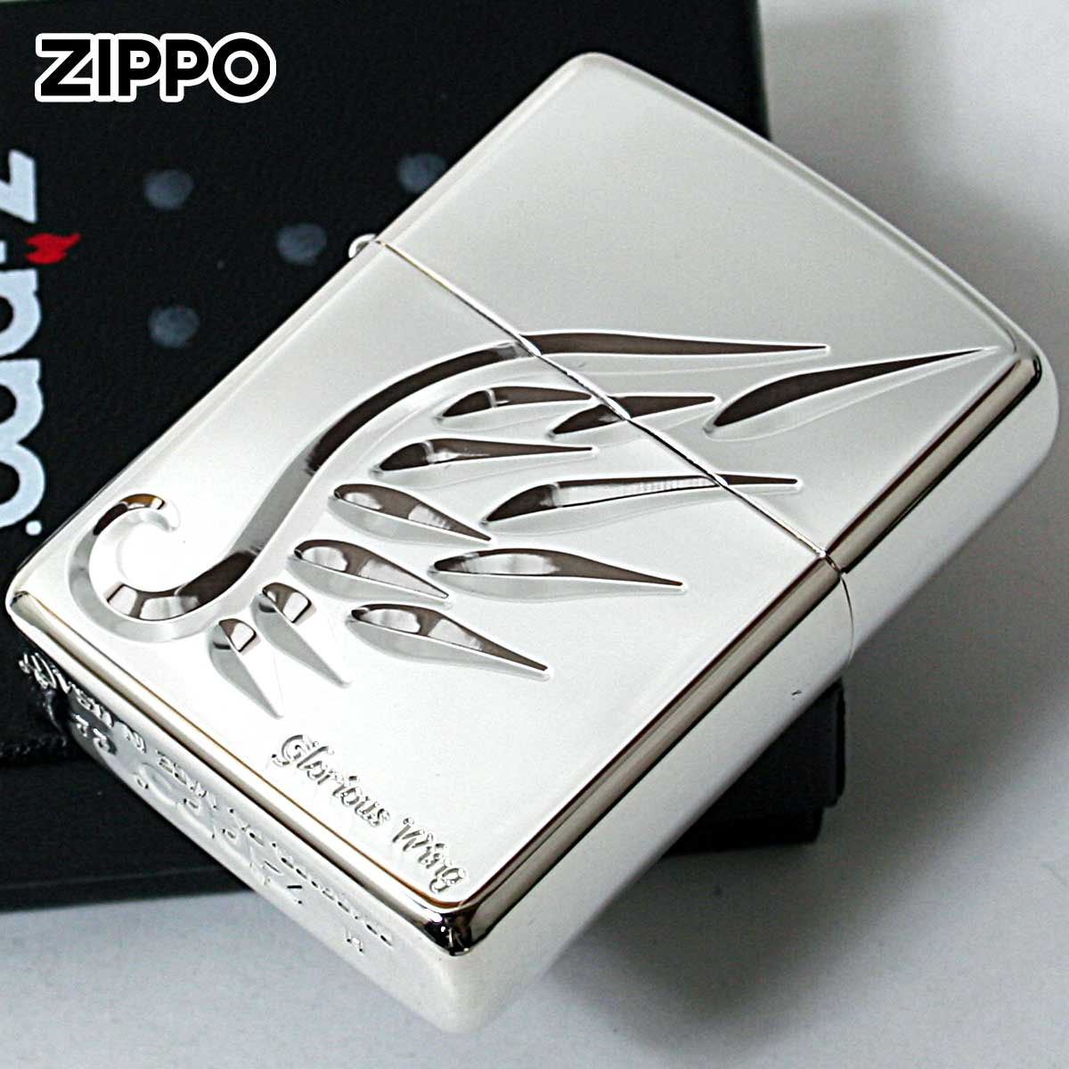 Zippo ジッポー アーマー 羽 ウイング 深彫 シルバー V-WING SV