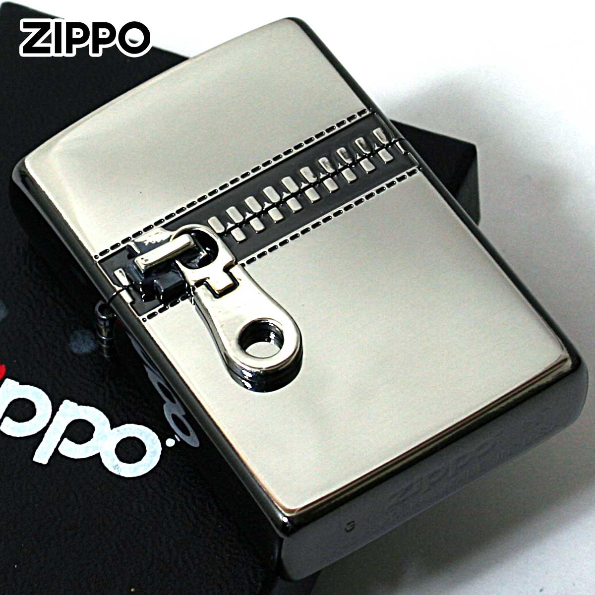 Zippo ジッポー ジッパー メタル 両面加工 ZIPPER ZIPPO ニッケル ブラック NiBイブシ
