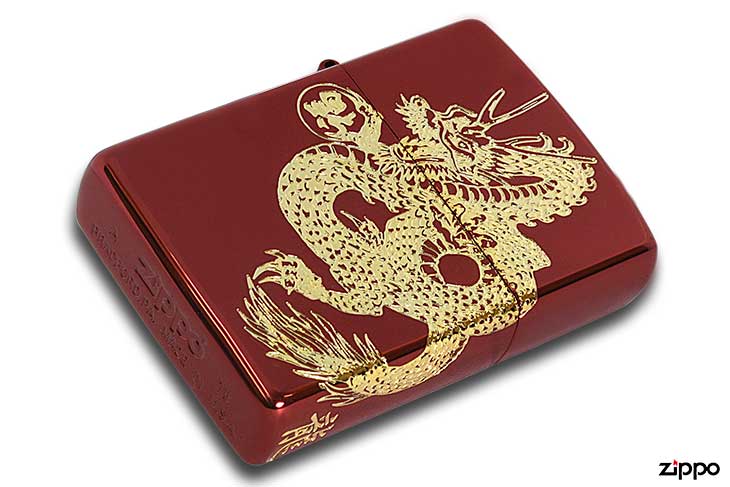 Zippo ジッポー 福龍 赤金