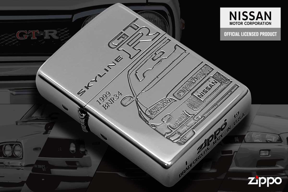 Zippo ジッポー スカイライン GT-R 日産 自動車 NISSAN SKYLINE オフィシャルライセンス品 BNR34