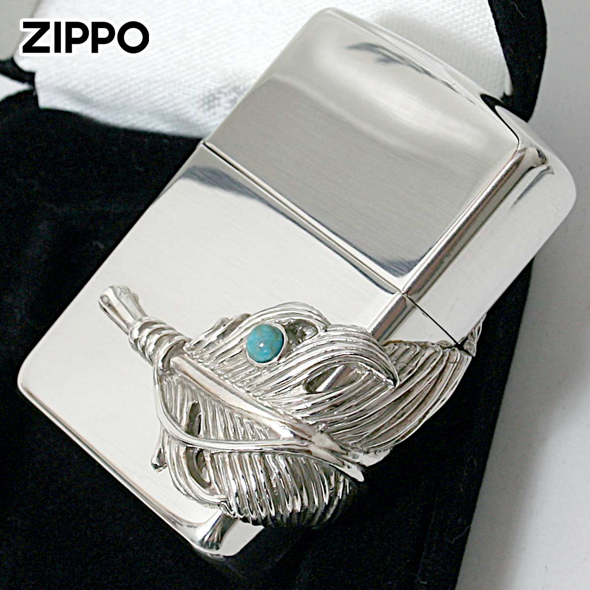 Zippo ジッポー 純銀 スターリングシルバー ビックフェザーメタル Big Feather Metal Sterling Silver 925 ビックフェザーメタル