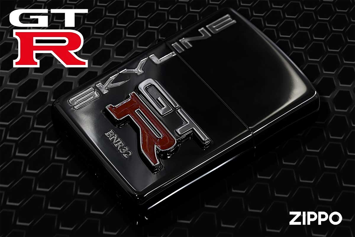 Zippo ジッポー スカイライン GT-R エンブレム 日産 自動車 NISSAN SKYLINE オフィシャルライセンス品 BK GT-R BNR32