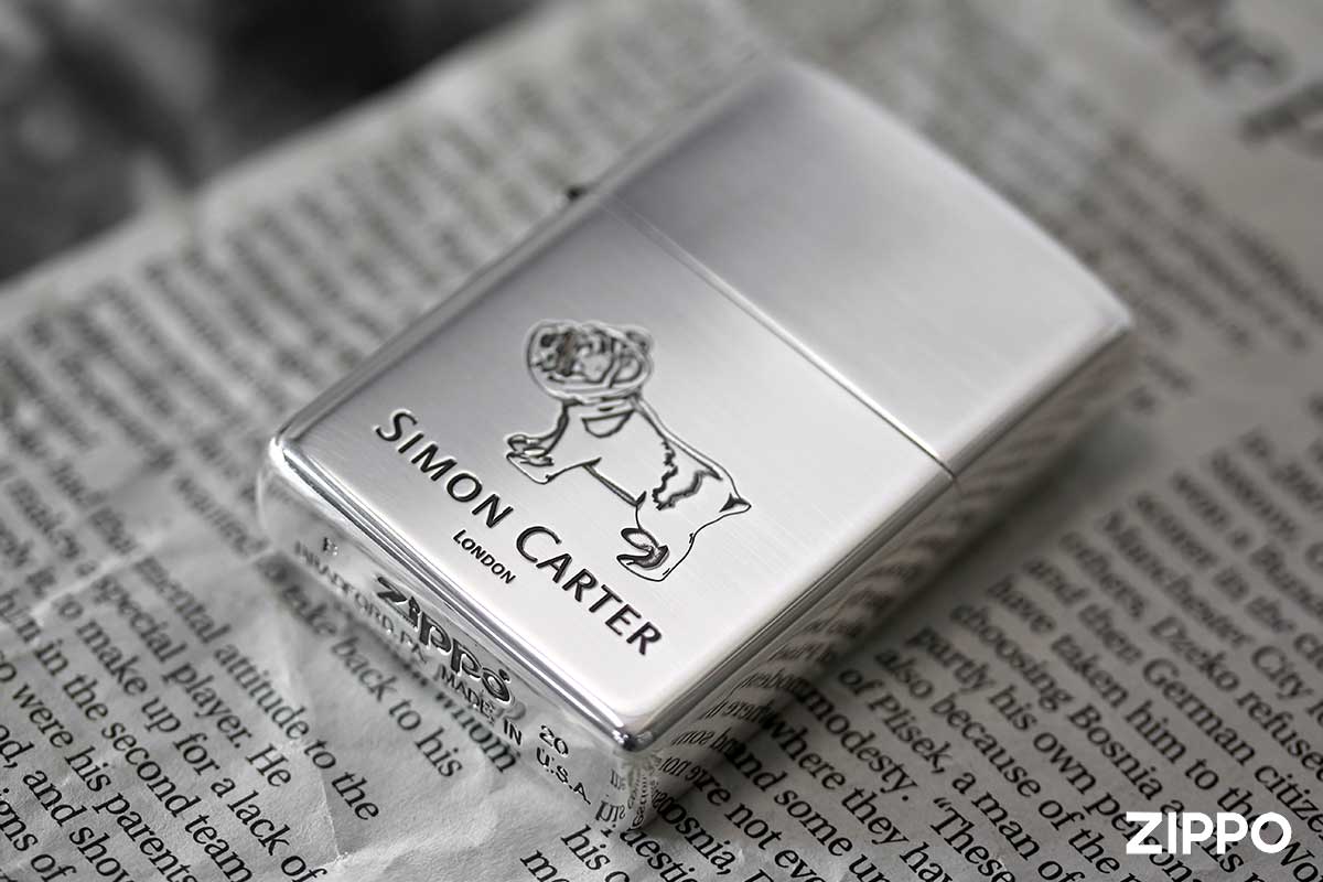 Zippo ジッポー サイモンカーター ダイナソー ニッケルいぶし Simon Carter LONDON オフィシャルライセンス品 SCP-46 メール便可