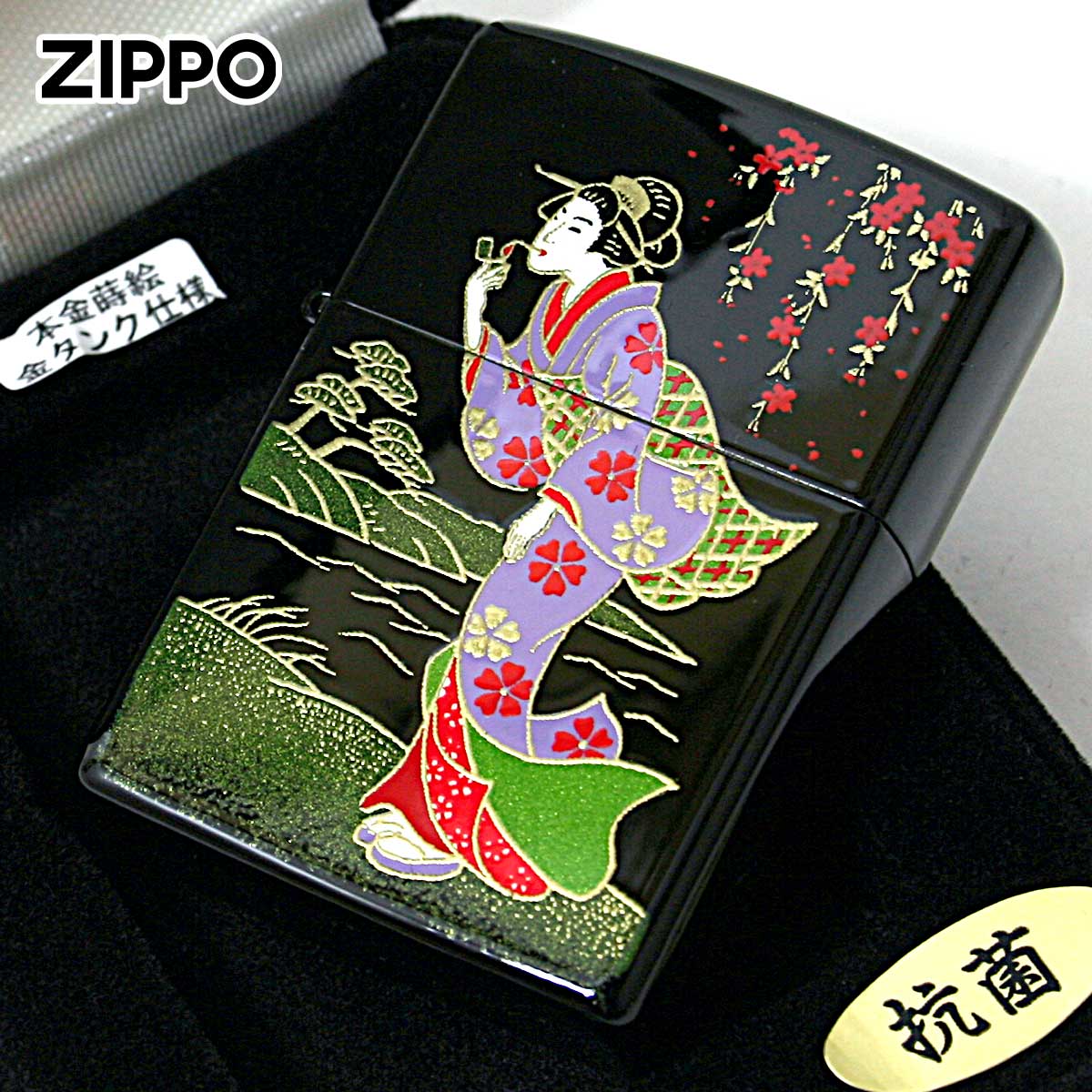 Zippo ジッポー 本金蒔絵 ウインディ Windy 今昔 伝統工芸 和柄 ゴールドタンク 江戸WINDY