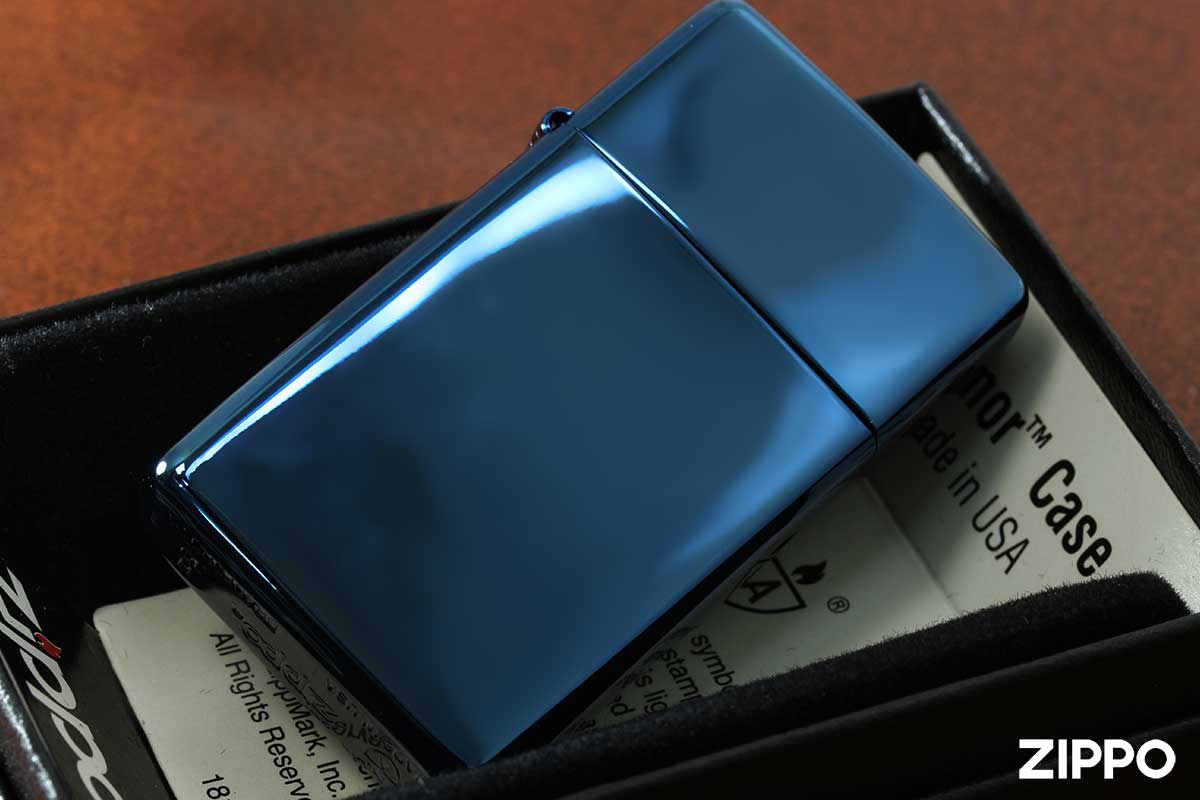 Zippo ジッポー SLIM ARMOR スリムアーマー ブルー BLT メール便可