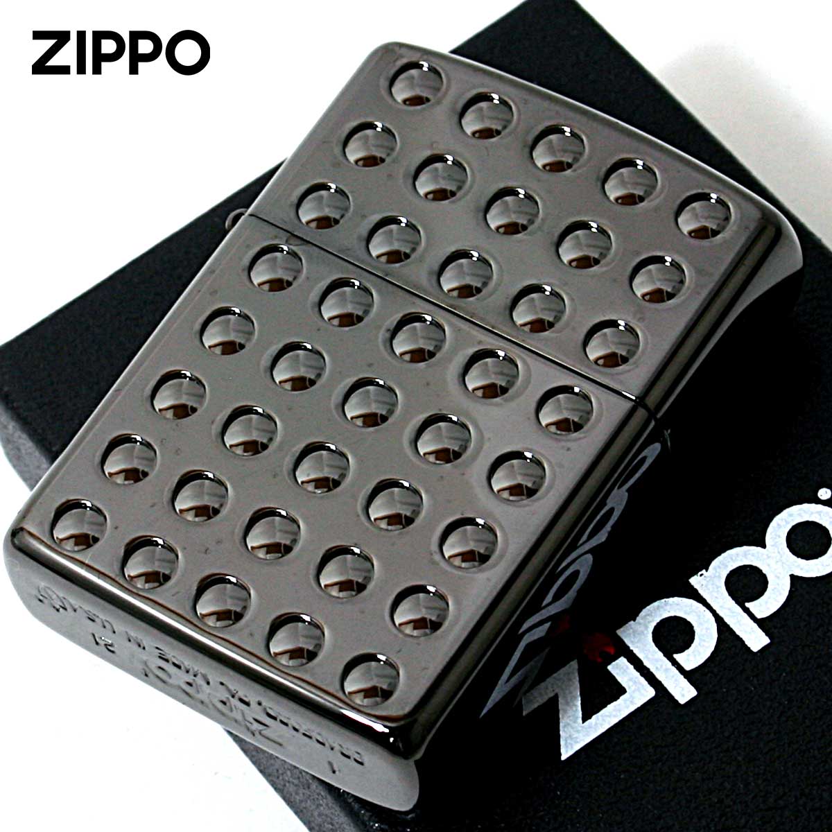 Zippo ジッポー アーマー シャインレンズカット ブラックニッケル ARMOR Shine Lens Cut BNC
