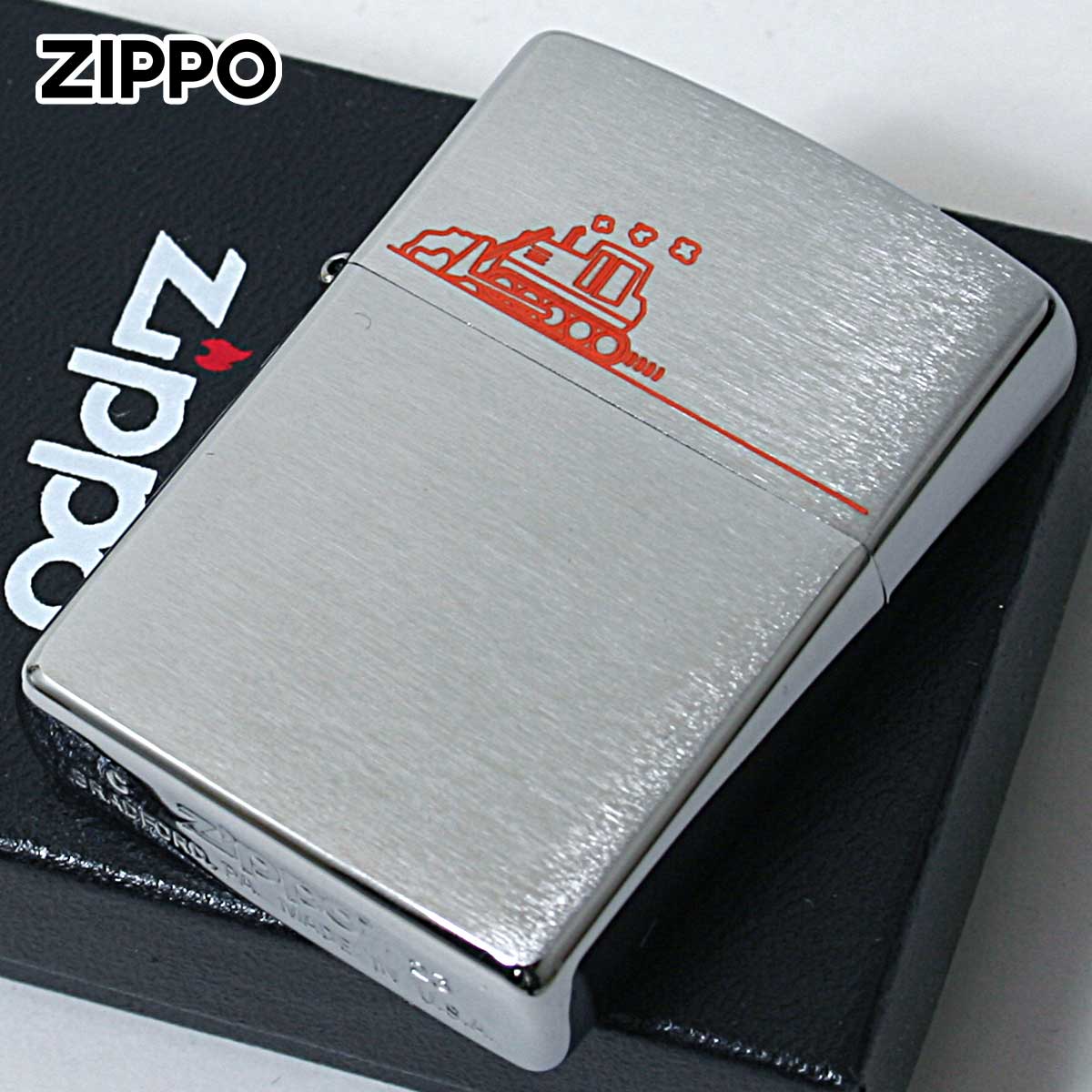 Zippo ジッポー 重機 イエロー レーザーエングレイブ Lazer Engrave 重機 メール便可