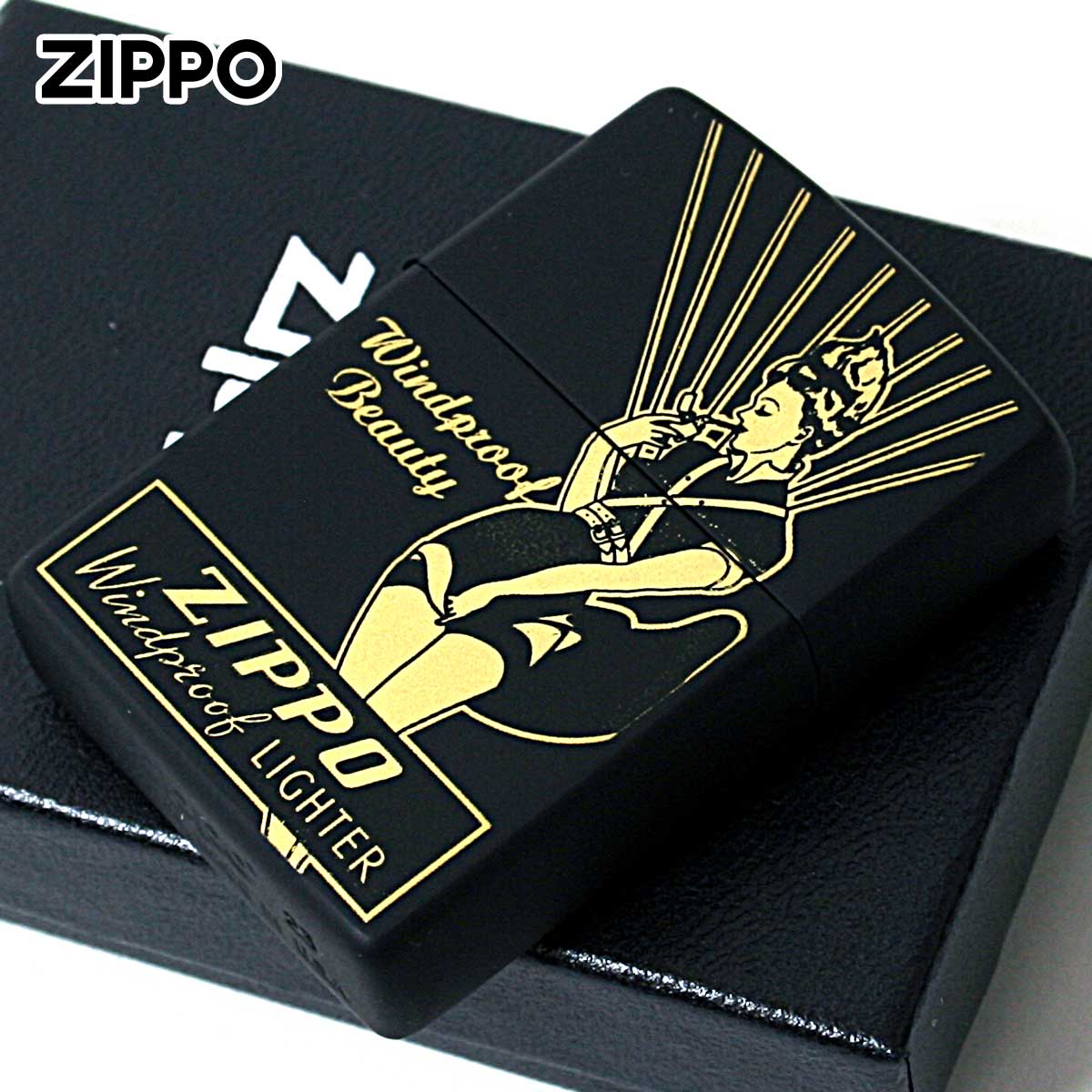 Zippo ジッポー ウインディ ウインドプルーフ レディ ブラックマット Windy WINDPROOF LADY BKM BKM-2