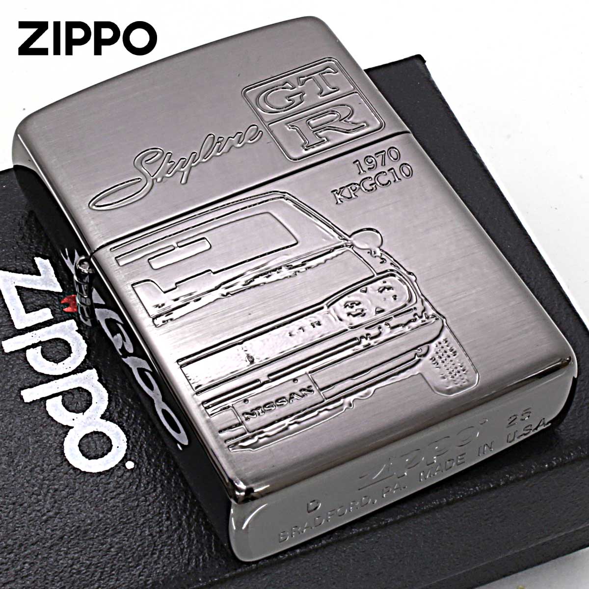 Zippo ジッポー スカイライン GT-R 日産 自動車 NISSAN SKYLINE オフィシャルライセンス品 KPGC10-BK