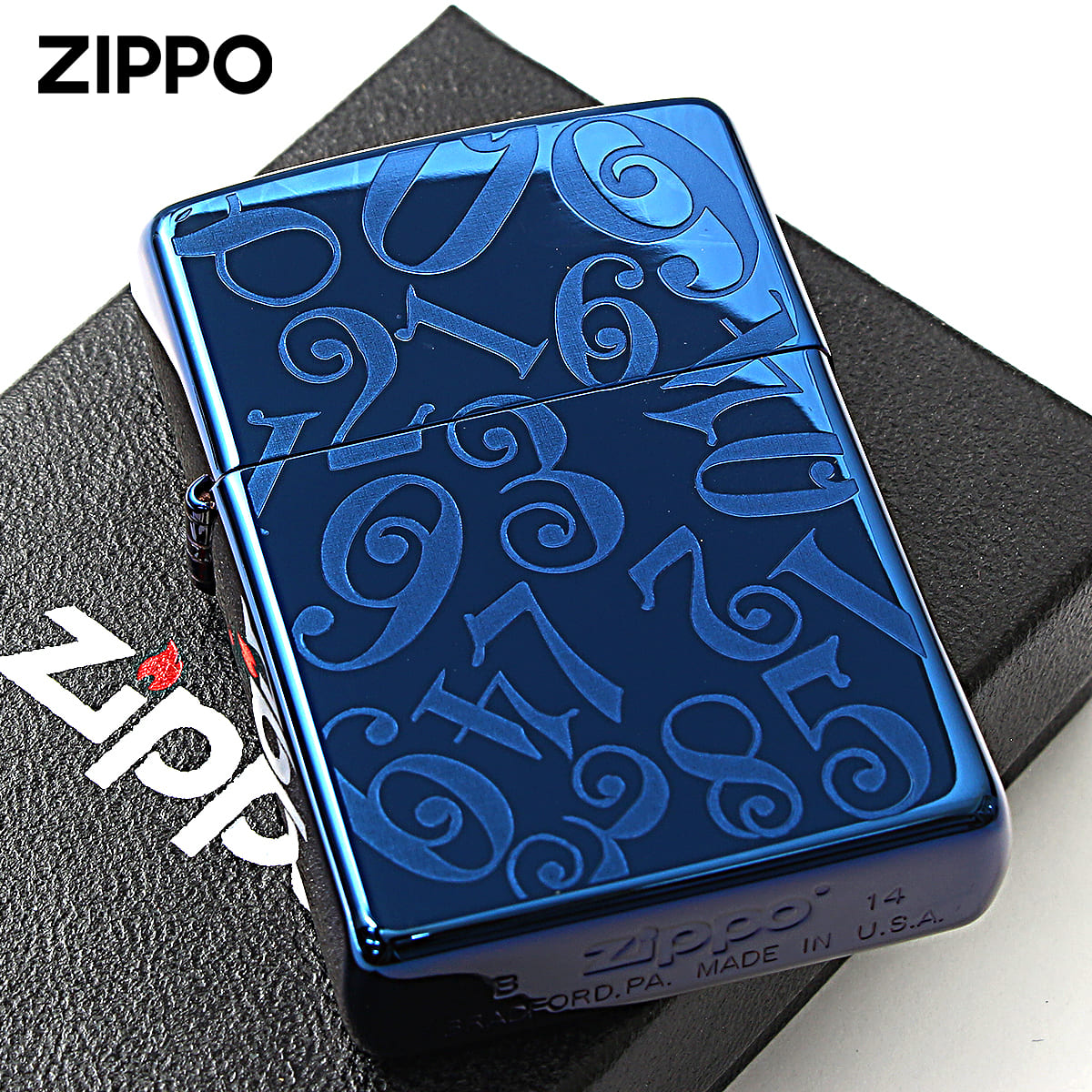 Zippo ジッポー ダイヤル 数字 ナンバー ブルー チタンコーティング Titanium Coating Series Ti-BL-N(A) メール便可