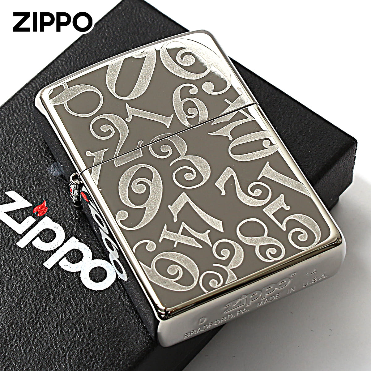 Zippo ジッポー ダイヤル 数字 ナンバー シルバー チタンコーティング Titanium Coating Series Ti-S-N（B） メール便可