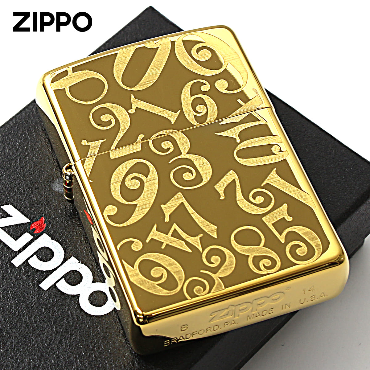 Zippo ジッポー ダイヤル 数字 ナンバー ゴールド チタンコーティング Titanium Coating Series Ti-G-N（C） メール便可