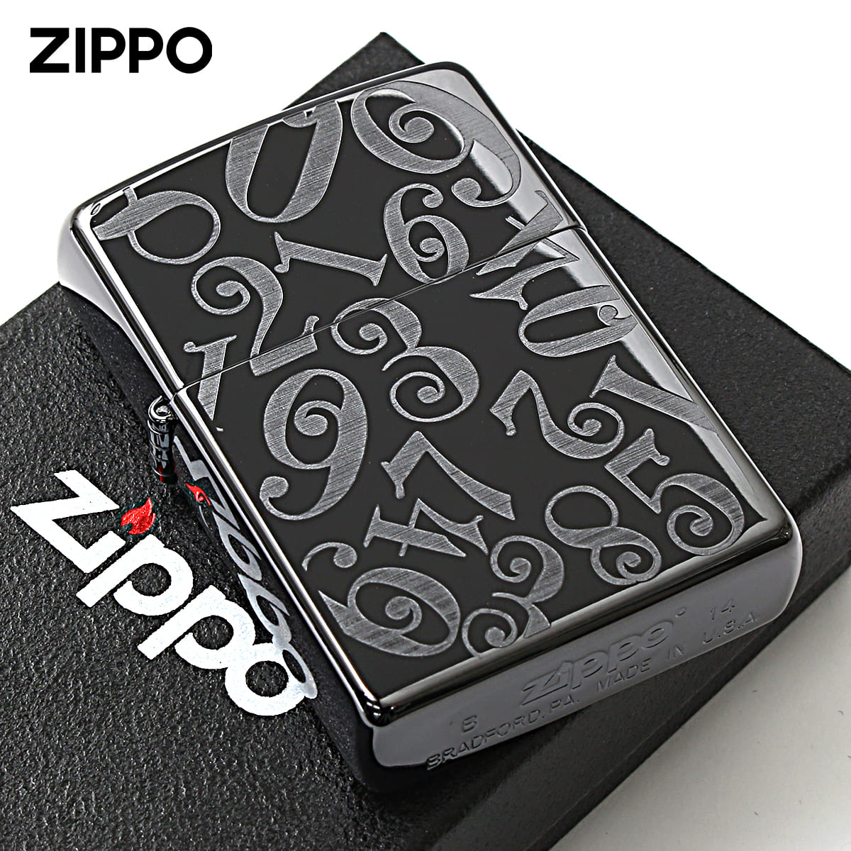 Zippo ジッポー ダイヤル 数字 ナンバー ブラック チタンコーティング Titanium Coating Series Ti-BK-N（D） メール便可