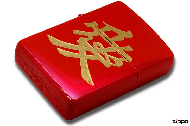 Zippo ジッポー 新潮社 オリジナルZIPPO 歴史 武将 オフィシャルライセンス品 直江兼続 愛 赤備え メール便可