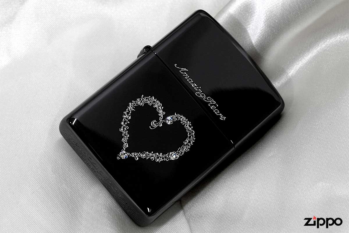 Zippo ジッポー Amazing Heart&Cross アメージングハート BK メール便可