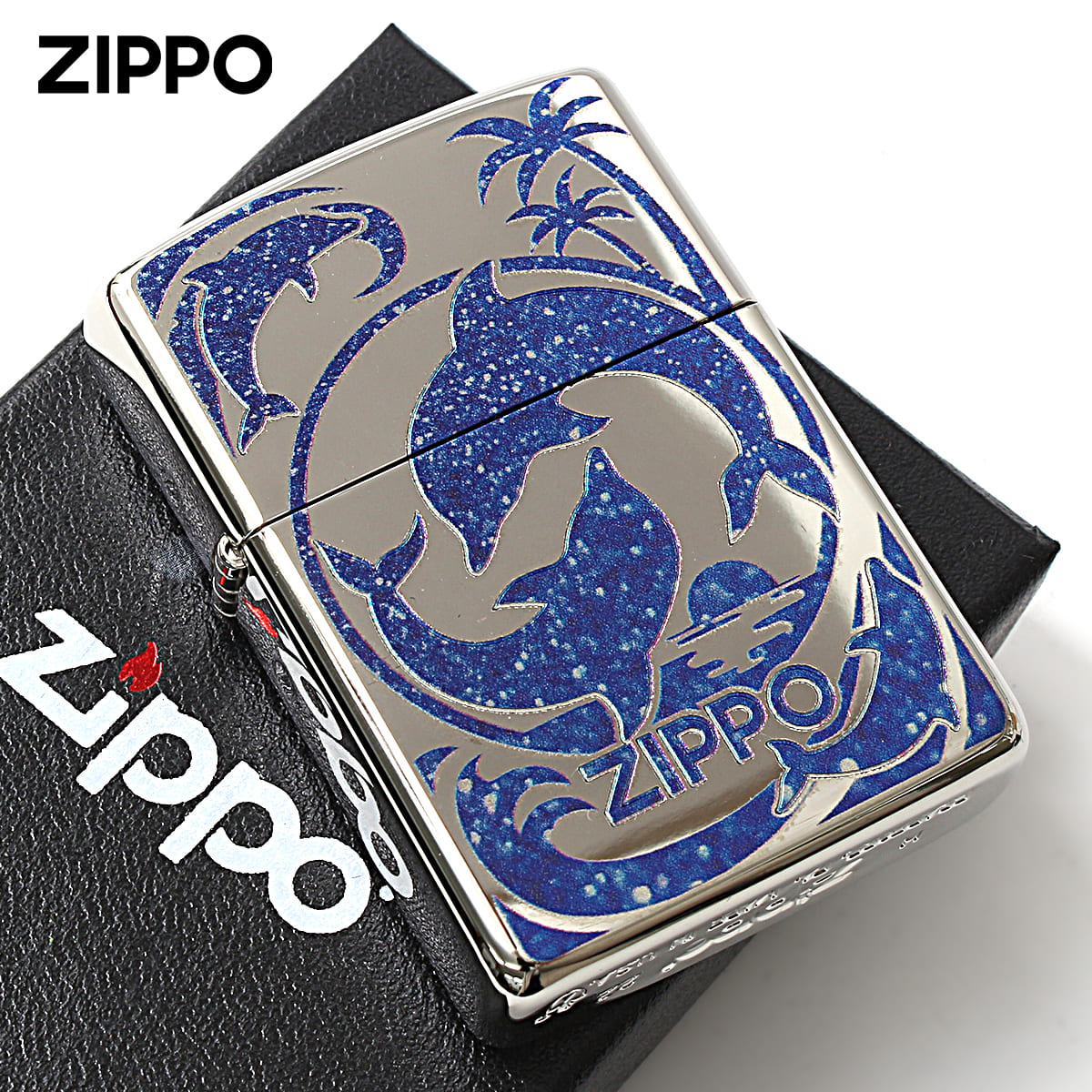 Zippo ジッポー アーマー ドルフィン イルカ ニッケルメッキ ARMOR DOLPHIN B メール便可