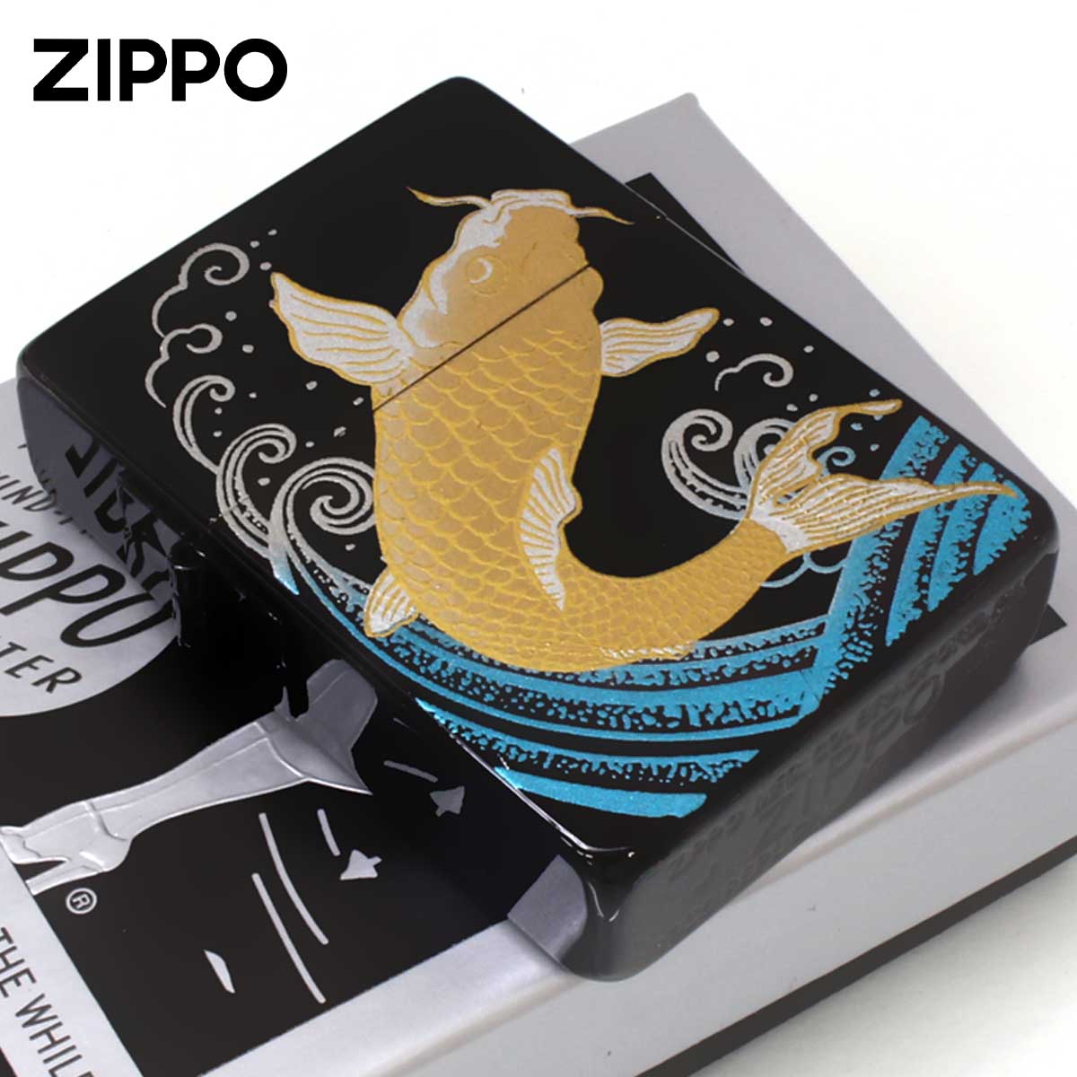 Zippo ジッポー 1935レプリカ 蒔絵 伝統工芸 ゴールドタンク 鯉