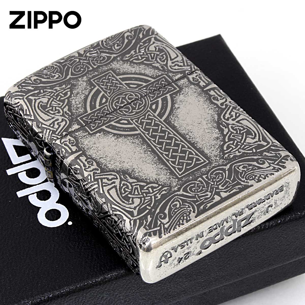 Zippo ジッポー ARMOR アーマー クロス 十字架 Cross ケルティッククロス ニッケルイブシバレル NIB