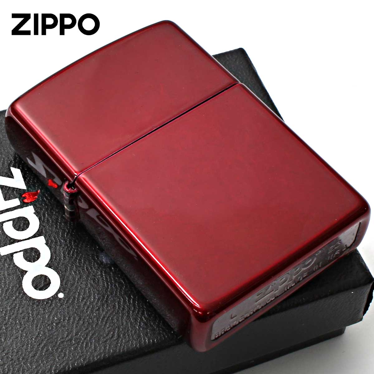 Zippo ジッポー レッド 無地 キャンディーアップルレッド Candy Apple Red 21063 メール便可