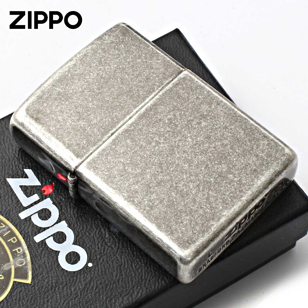 Zippo ジッポー 無地 アンティークフィニッシュ シルバー Antique Silver 121FB メール便可
