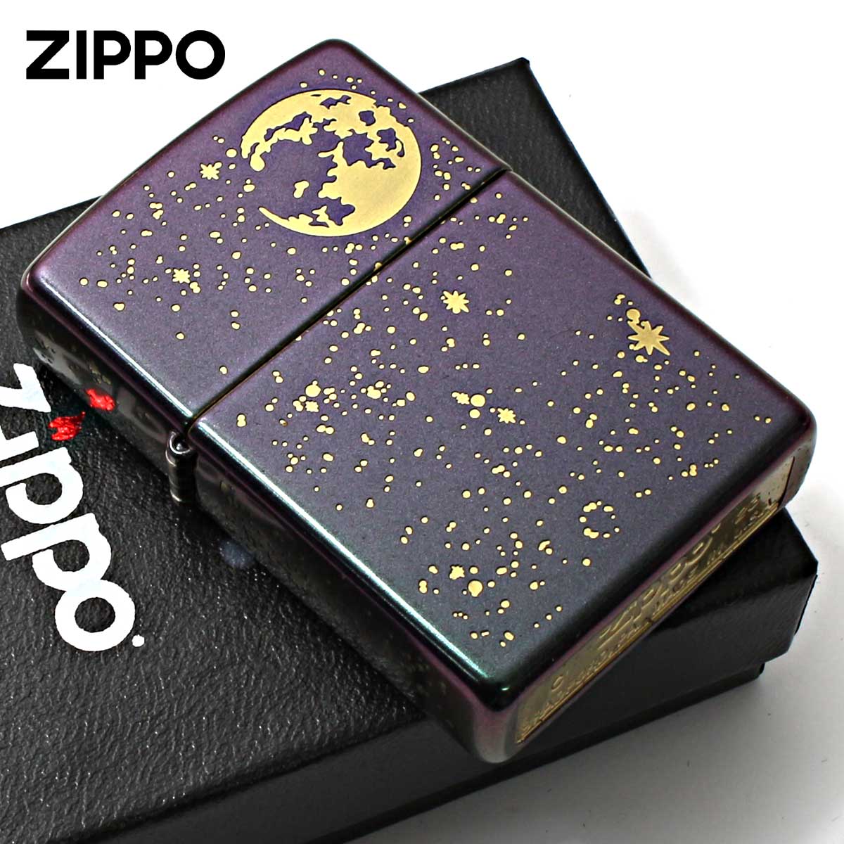 Zippo ジッポー 星空 スター 夜空 4面連続デザイン Starry Sky 玉虫色 イリデッセント 49448
