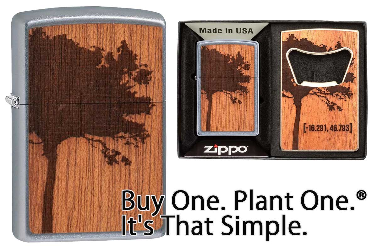 Zippo ジッポー ウッド 木 栓抜き付き WOODCHUCK USA Lighter & Bottle Opener Gift Set サテンクローム 49066