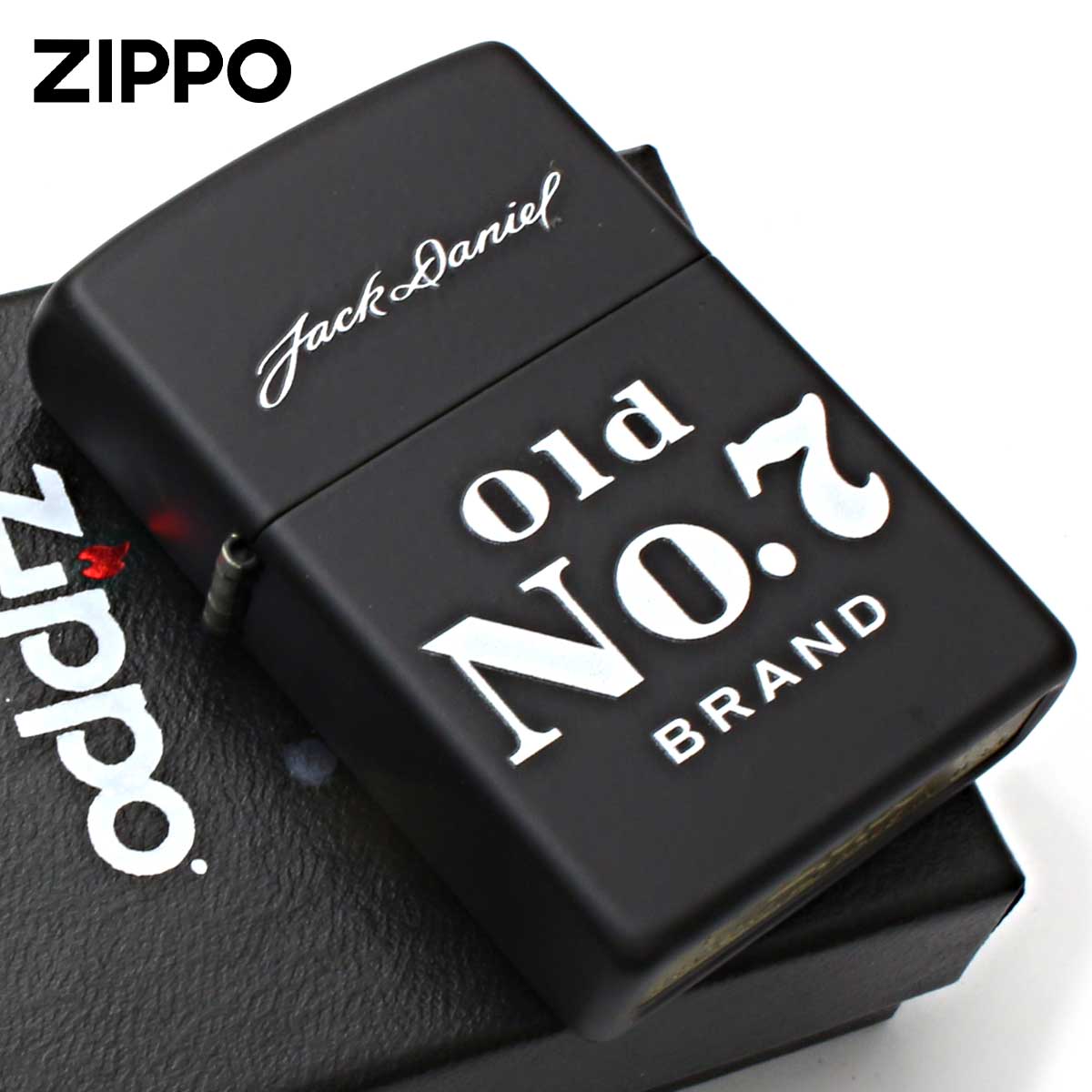 Zippo ジッポー ジャックダニエル 酒 ロゴ Jack Daniel's ブラックマット 49823 メール便可