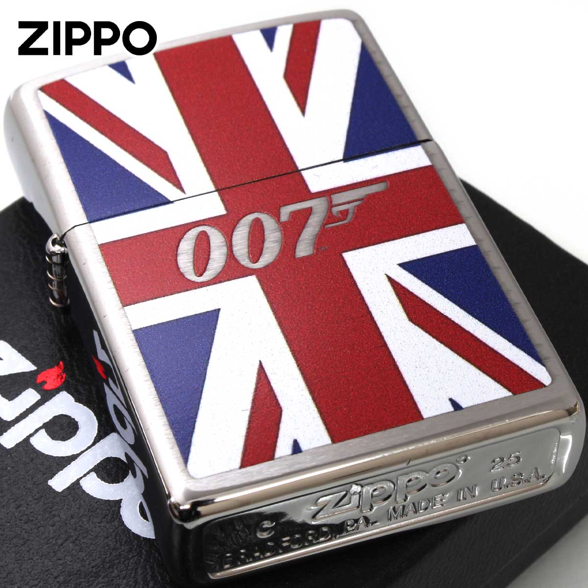 Zippo ジッポー James Bond 007 ジェームス・ボンド ユニオンジャック 46801 メール便可